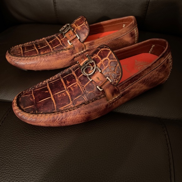 Brand New Franco Cuadra Men 7.5 Genuine Alligator Leather Driver Shoes main image 4